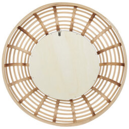 Wyld And Coco Econest Bamboo Round Wall Mirror 60Cm - Natural Frame, Minimalist Home Décor - thumbnail 3