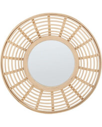 Wyld And Coco Econest Bamboo Round Wall Mirror 60Cm - Natural Frame, Minimalist Home Décor - thumbnail 1