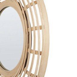 Wyld And Coco Econest Bamboo Round Wall Mirror 60Cm - Natural Frame, Minimalist Home Décor - thumbnail 5