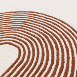 Brown Cream Handmade Modern Abstract 12-14mm Thick Stain-Resistant Rug For Bedroom, Living, & Dining Room-120Cm X 170Cm - thumbnail 4