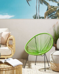 Beliani Garden Chair Acapulco Ii Pe Rattan Green - thumbnail 2