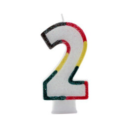 Apac Multicoloured Birthday/anniversary Number Candles (Pack Of 6) White/red/yellow/black (6) - thumbnail 3