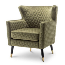 Velvet Sage Green Alessia Accent Chair - thumbnail 2