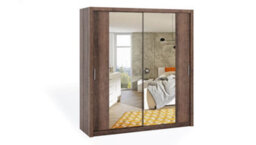 Arte Bono Sliding Door Wardrobe With Mirrors In Oak Monastery - A Modern Touch Of Sophistication - W2000mm X H2150mm X D620mm - thumbnail 1