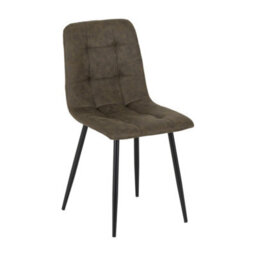 Seconique Fenton Indoor Dining Chair (Pack Of 4) - L55 X W44 X H86.5 Cm - Olive Green Suede Fabric - thumbnail 3