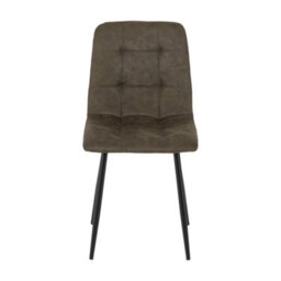 Seconique Fenton Indoor Dining Chair (Pack Of 4) - L55 X W44 X H86.5 Cm - Olive Green Suede Fabric - thumbnail 2