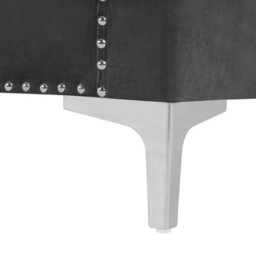 Beliani Sofa 3 Seater Avaldsenes Velvet Dark Grey - thumbnail 8