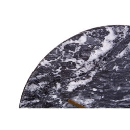 Orsina Contemporary Black Marble Wall Clock, Marble Constructed Large Wall Clock, Versatile Clock For Kitchen - thumbnail 4