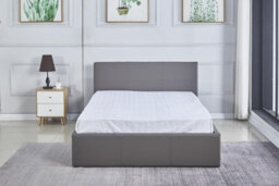 Kosy Koala Ottoman Storage Leather Bed Side Lift Grey 3Ft Single Bed Bonnell Spring High-Density Foam Mattress