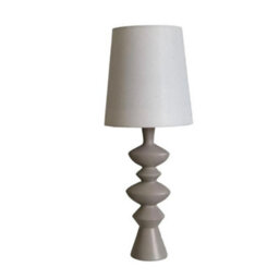 Pagazzi Lighting Pagazzi Cheryl Taupe Resin Table Lamp - thumbnail 2