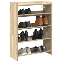 Berkfield Shoe Rack Sonoma Oak 80X25X61.5 Cm Engineered Wood - thumbnail 1