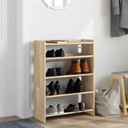 Berkfield Shoe Rack Sonoma Oak 80X25X61.5 Cm Engineered Wood - thumbnail 3