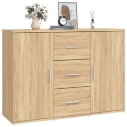 Vidaxl Sideboard Sonoma Oak 91X29.5X65 Cm Engineered Wood - thumbnail 4