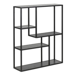 Wyld Haus El Paso Black Metal Wall Shelf 3 Shelves - thumbnail 2