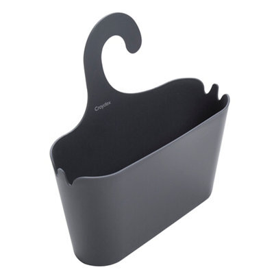 Croydex Grey Plastic 1 Compartments Hook Over Shower Caddy (W)26Cm - image 1