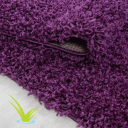 Wadan Modern Shaggy Rug 5Cm Thick Soft Pile, Nonslip, Washable Area Rug, Soft Touch Carpet, Purple, 80 X 150Cm - thumbnail 2