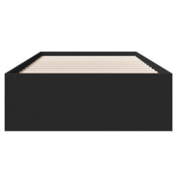 Berkfield Bed Frame Without Mattress Black 75X190 Cm Small Single Engineered Wood - thumbnail 5