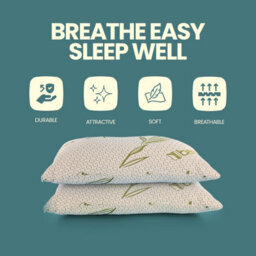 Nod Off Pack Of 1 Bamboo Pillow Comfort And Orthopaedic Side Sleeper Bed Pillow Hypoallergenic Breathable - thumbnail 4