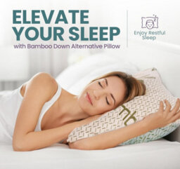 Nod Off Pack Of 1 Bamboo Pillow Comfort And Orthopaedic Side Sleeper Bed Pillow Hypoallergenic Breathable - thumbnail 2