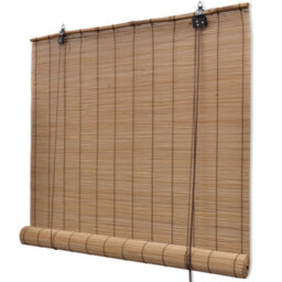 Berkfield Roller Blind Bamboo 100X220 Cm Brown - thumbnail 1