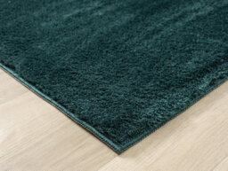 Comfy Washable Low Pile Living Room Area Rug - Anti-Slip Felt Backing Emerald 120Cm X 160Cm - thumbnail 4