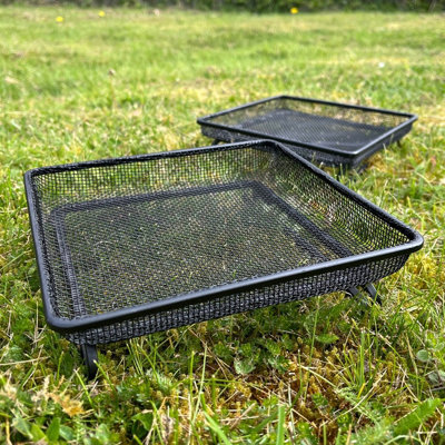 Selections Metal Ground Bird Feeder Seed & Nut Tray (Pack Of 2) - image 1