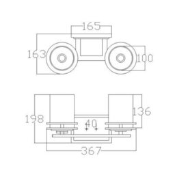 Luminosa Lighting Luminosa Hendrik 2 Light Bathroom Wall Light Polished Chrome Ip44, G9 - thumbnail 2