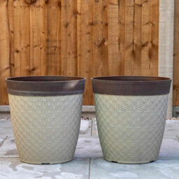 "Fargro Home And Garden Phoebe Planter Tall 14"" - Classic Cream Fusion Effect" - thumbnail 5