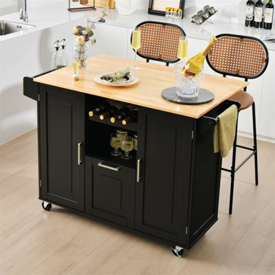 Kitchen Trolley Cart Rolling Kitchen Island Cart With Deep Drawer - image 1
