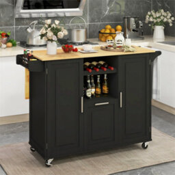 Kitchen Trolley Cart Rolling Kitchen Island Cart With Deep Drawer - thumbnail 6