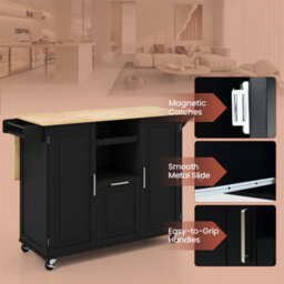 Kitchen Trolley Cart Rolling Kitchen Island Cart With Deep Drawer - thumbnail 5