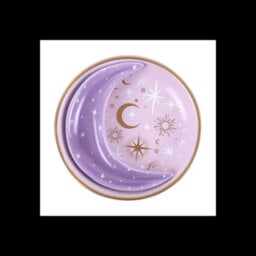 Purple Moon Stacking Trinket Dishes Two Piece Celestial Ceramic Set - thumbnail 2