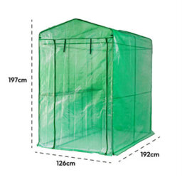 Kct Walk In Greenhouse Large Outdoor Garden Grow Green House Plastic Waterproof Portable For Plants Vegetables 192 X 126 X 197Cm - thumbnail 5