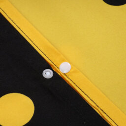 Ameha Printed Duvet Cover Matching Pillowcase 3Piece Set Reversible & Anti Allergic Black & Yellow Dotted King (230X220Cm) - thumbnail 4