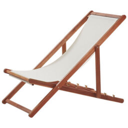 Beliani Folding Deck Chair Anzio Acacia Wood Dark Brown - thumbnail 4