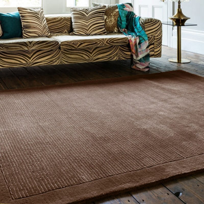 Handmade Plain Wool Modern Easy To Clean Rug For Bed Room Living Room And Dining Room-160Cm X 230Cm - image 1