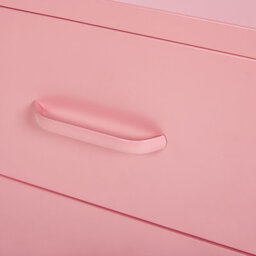 Beliani Home Pink Steel Bedside Table With 2 Drawers, W43 X D40 X H55Cm - thumbnail 6