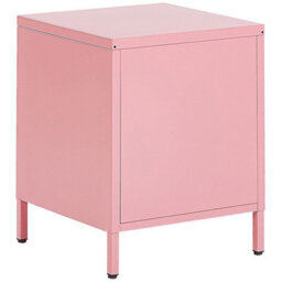 Beliani Home Pink Steel Bedside Table With 2 Drawers, W43 X D40 X H55Cm - thumbnail 5