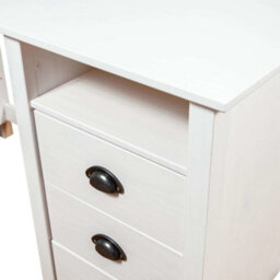 Vidaxl Desk Hill White 150X50X74 Cm Solid Pine Wood Desks - thumbnail 5