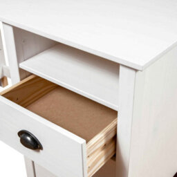 Vidaxl Desk Hill White 150X50X74 Cm Solid Pine Wood Desks - thumbnail 6