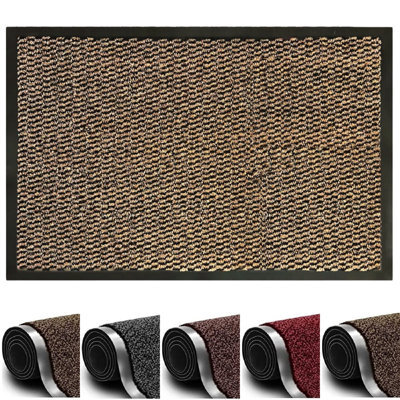 Barrier Mat 40 X 60 Cm Brown Dirt Trapper Mat Door Mat Non Slip Washable Indoor Rug For Entryway Home Office Or Commercial Use - image 1
