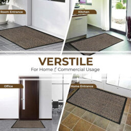 Barrier Mat 40 X 60 Cm Brown Dirt Trapper Mat Door Mat Non Slip Washable Indoor Rug For Entryway Home Office Or Commercial Use - thumbnail 6