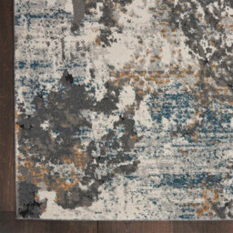 Grey Multicoloured Abstract Modern Easy To Clean Dining Room Bedroom & Living Room Rug-160Cm X 221Cm - thumbnail 6