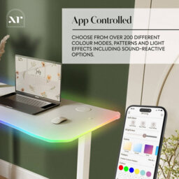 X Rocker Xr Living Oka 140Cm Office Desk With Wireless Charging -White - thumbnail 4
