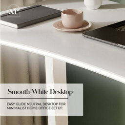 X Rocker Xr Living Oka 140Cm Office Desk With Wireless Charging -White - thumbnail 7