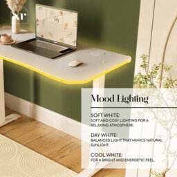 X Rocker Xr Living Oka 140Cm Office Desk With Wireless Charging -White - thumbnail 3