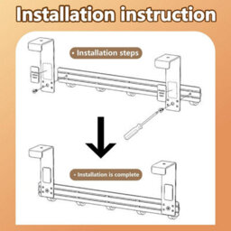 Black Stainless Steel Door Hook, Over-The-Door Coat Rack With 6 Hooks, For Doors (4.1, 4.5 Cm) - thumbnail 4