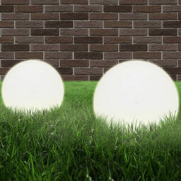 Led Bowl Lamps 2 Pcs Spherical 30 Cm For Gardens, Patios, Paths And Yards - thumbnail 1