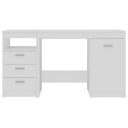 Berkfield Desk White 140X50X76 Cm Engineered Wood - thumbnail 4