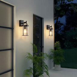 Harper Living Outdoor Wall Lights With Pir Sensor, Black Industrial Retro Outside Lights Mains Powered Weatherproof Ip65 - thumbnail 6